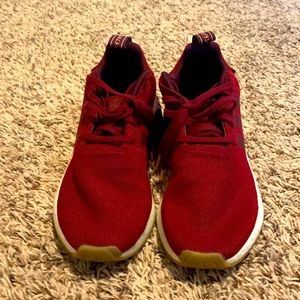 Red adidas Aux band shoes in size 9 mens. Amazing price and in fair condition!